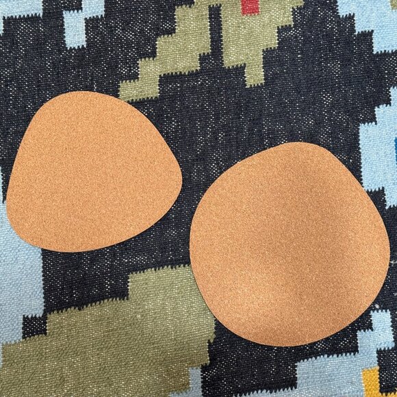 Corkboard Pebble Shape Wall Display, Set of 2, Green & Grey - Picture 5 of 12